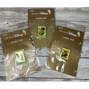 NIP Disney USPS Stamps Celebrate Lapel Pins - Set of 3 RARE! RETIRED!